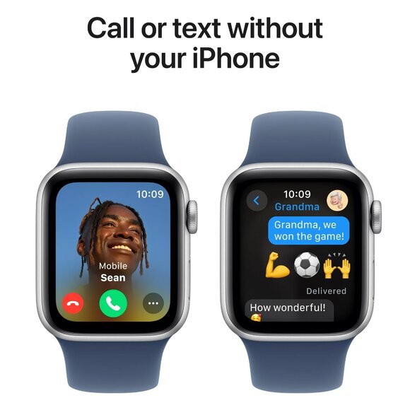 NIB! Apple Watch SE 2nd Gen, w/40mm Silver Alum Case & Storm Blue Sport Band M/L - Picture 3 of 12